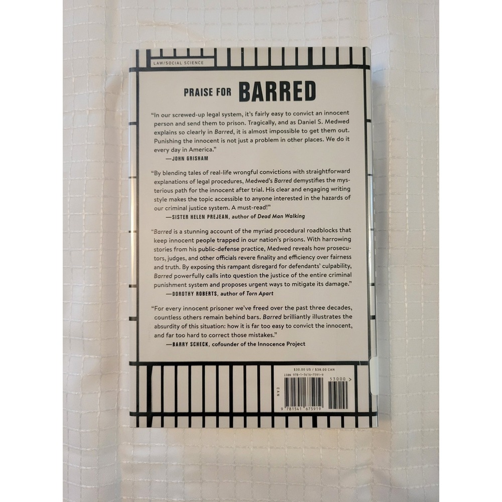 Barred Why the Innocent Can't Get Out of Prison Daniel S Medwed Hardcover 2022 - Picture 2 of 7